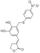 2(3H)-Furanone, dihydro-3-((3,4-dihydroxy-5-(((4-nitrophenyl)thio)meth yl)phenyl)methylene)- Structure