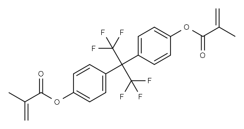 (全氟丙烷-2,2-二基)双(4,1-亚苯基)双(2-甲基丙烯酸酯) 结构式