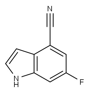 1H-Indole-4-carbonitrile, 6-fluoro- Structure