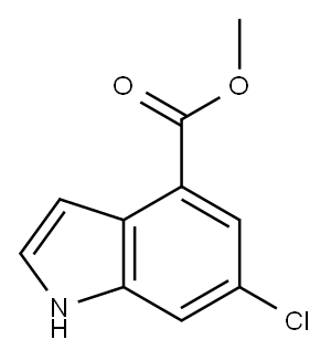 1H-Indole-4-carboxylic acid, 6-chloro-, Methyl ester Structure