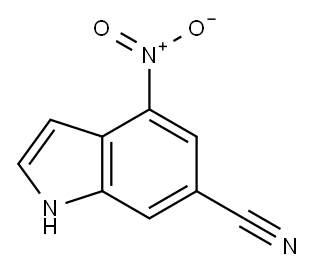 1H-Indole-6-carbonitrile, 4-nitro- Structure