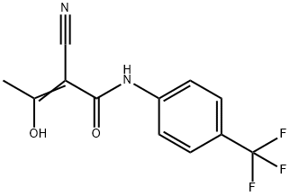 2-氰基-3-羟基-N-(4-三氟甲基苯基)巴豆酰胺, 108605-62-5, 结构式