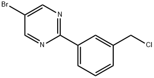 5-broMo-2-(3-(chloroMethyl)phenyl)pyriMidine Struktur