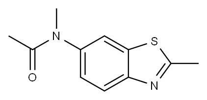 Acetamide, N-methyl-N-(2-methyl-6-benzothiazolyl)- (9CI) Structure