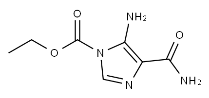 1H-Imidazole-1-carboxylicacid,5-amino-4-(aminocarbonyl)-,ethylester(9CI) Structure