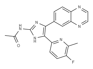 AcetaMide, N-[5-(5-fluoro-6-Methyl-2-pyridinyl)-4-(6-quinoxalinyl)-1H-iMidazol-2-yl]-|