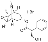 (S)-α-(ヒドロキシメチル)ベンゼン酢酸(1α,2β,4β,5α,7β)-9-メチル-3-オキサ-9-アザトリシクロ[3.3.1.02,4]ノナン-7-イル·臭化水素酸塩 化学構造式
