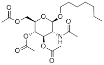 HEPTYL 2-ACETAMIDO-3,4,6-TRI-O-ACETYL-2-DEOXY-BETA-D-GLUCOPYRANOSIDE Structure