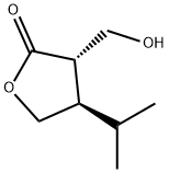 2(3H)-Furanone,dihydro-3-(hydroxymethyl)-4-(1-methylethyl)-,trans-(9CI) Structure