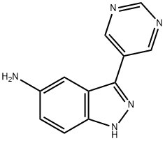 1H-Indazol-5-amine, 3-(5-pyrimidinyl)-|3-(嘧啶-5-基)-1H-吲唑-5-胺