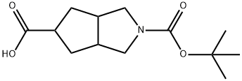 Hexahydro-cyclopenta[c]pyrrole-2,5-dicarboxylic acid mono-tert-butyl ester Structure