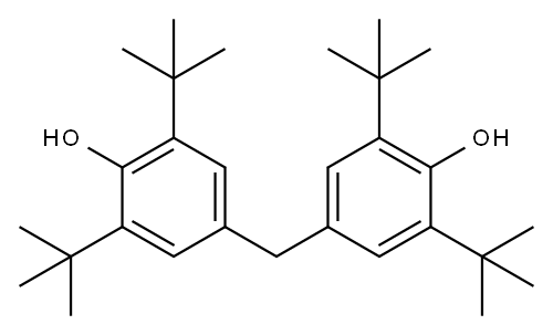 4,4'-メチレンビス(2,6-ジ-tert-ブチルフェノール) 化学構造式
