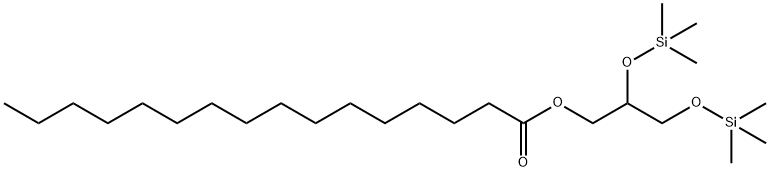 Hexadecanoic acid 2,3-bis[(trimethylsilyl)oxy]propyl ester Structure