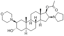 (2b,3a,5a,16b,17b)-17-Acetoxy-3-hydroxy-2-(4-morpholinyl)-16-(1-pyrrolidinyl)androstane|3Α,17Β-(二羟基)-2Β-(吗啉-1-基)-16-(吡咯烷-1-基)-5Α-雄甾-17-乙酸酯