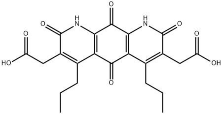 1,2,5,8,9,10-Hexahydro-5,10-dioxo-4,6-dipropylpyrido[3,2-g]quinoline-3,7-diacetic acid 结构式