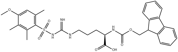 N-Α-FMOC-N-Γ-(4-メトキシ-2,3,6-トリメチルベンゼンスルホニル)-D-アルギニン