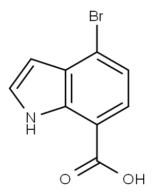 1H-Indole-7-carboxylic acid, 4-broMo- Structure