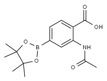 3-Acetamido-4-carboxyphenylboronic acid, pinacol ester Structure