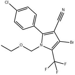 4-Brom-2-(4-chlorphenyl)-1-(etho-xymethyl)-5-(trifluormethyl)-pyrrol-3-carbonitril