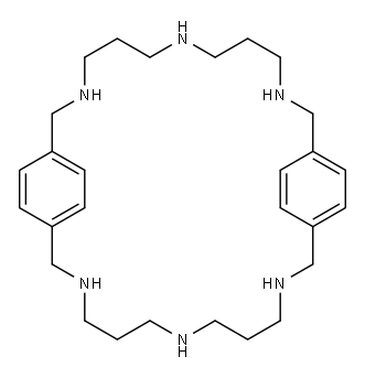 3,7,11,18,22,26-六氮杂三环[26.2.2.213,16]三十四烷-13,15,28,30,31,33-己烯 结构式