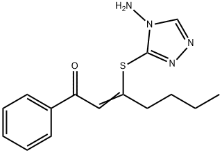 2-Hepten-1-one, 3-((4-amino-4H-1,2,4-triazol-3-yl)thio)-1-phenyl-|
