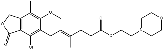 霉酚酸吗啉乙酯, 128794-94-5, 结构式