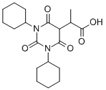 Hexahydro-1,3-dicyclohexyl-alpha-methyl-2,4,6-trioxo-5-pyrimidineaceti c acid Structure