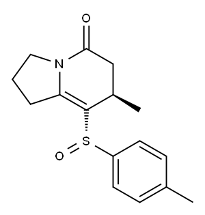 1,2,3,5,6,7-hexahydro-7-methyl-8-(4-tolylsulfinyl)-5-indolizinone|
