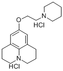 1H,5H-Benzo(ij)quinolizine, 2,3,6,7-tetrahydro-9-(2-(1-piperidinyl)eth oxy)-, dihydrochloride Structure
