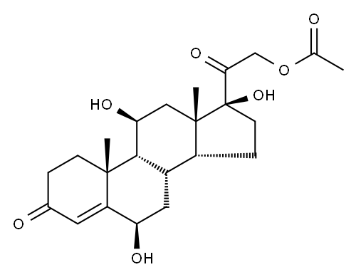21-O-Acetyl 6β-Hydroxy Cortisol Structure