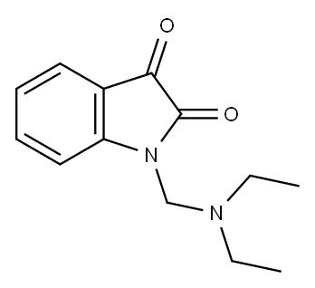 1H-Indole-2,3-dione, 1-(diethylamino)methyl- Structure