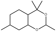 六氢-2,4,4,7-四甲基-4H-1,3-苯并二氧杂环己, 13162-41-9, 结构式