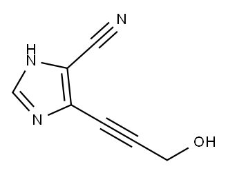 1H-Imidazole-4-carbonitrile, 5-(3-hydroxy-1-propynyl)- (9CI) Structure