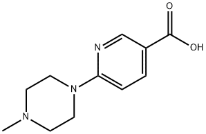 6-(4-甲基哌嗪基)-3-吡啶甲酸, 132521-70-1, 结构式
