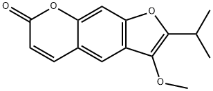 7H-Furo3,2-g1benzopyran-7-one, 3-methoxy-2-(1-methylethyl)- Structure