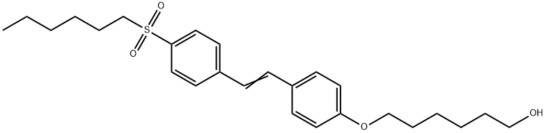 6-[4-[2-[4-(Hexylsulfonyl)phenyl]ethenyl]phenoxy]-1-hexanol|6-[4-[2-[4-(己基磺酰基)苯基]乙烯基]苯氧基]-1-己醇
