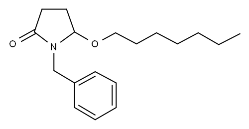 (+-)-5-(Heptyloxy)-1-(phenylmethyl)-2-pyrrolidinone Structure