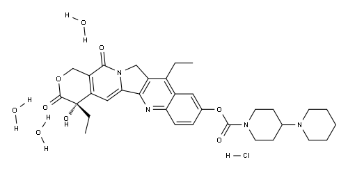 盐酸伊立替康三水合物, 136572-09-3, 结构式