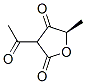 2,4(3H,5H)-Furandione, 3-acetyl-5-methyl-, (5R)- (9CI) Structure