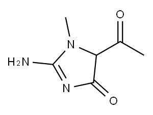 4H-Imidazol-4-one, 5-acetyl-2-amino-1,5-dihydro-1-methyl- (9CI) Structure