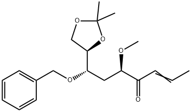 2-Hepten-4-one, 7-(2,2-dimethyl-1,3-dioxolan-4-yl)-5-methoxy-7-(phenylmethoxy)-, 4R-4R*(5R*,7S*)- Structure