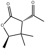 2(3H)-Furanone, 3-acetyldihydro-4,4,5-trimethyl-, trans- (9CI) Structure