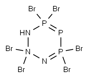 2,2,4,4,6,6-hexabromo-2,2,4,4,6,6-hexahydro-1,2,3,4,5,6-triazatriphosphorine 结构式