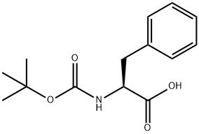 N-(tert-ブトキシカルボニル)-L-フェニルアラニン 化学構造式