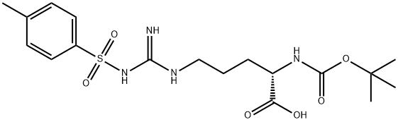 Nα-(tert-ブチルオキシカルボニル)-ω-(p-トルエンスルホニル)-L-アルギニン 化学構造式