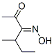 2,3-Hexanedione, 4-methyl-, 3-oxime (9CI) Structure