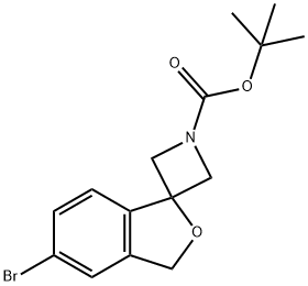 5'-ブロモ-3'H-スピロ[アゼチジン-3,1'-イソベンゾフラン]-1-カルボン酸TERT-ブチル 化学構造式