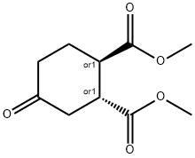 1,2-Cyclohexanedicarboxylic acid, 4-oxo-, 1,2-dimethyl ester, (1R,2R)-rel- Structure