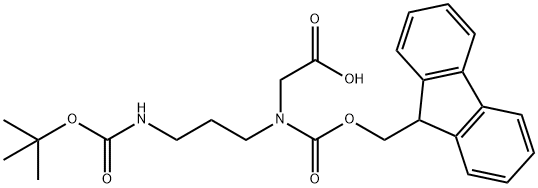 FMOC-N-(3-BOC-AMINOPROPYL)-GLYCINE Structure