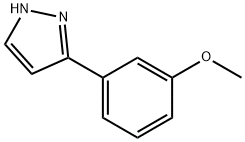 3-(3-メトキシフェニル)-1H-ピラゾール 化学構造式